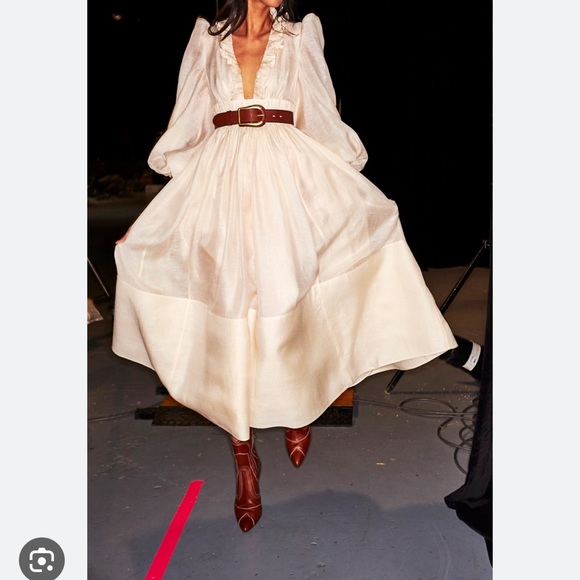 ZIMMERMANN CREAM BOTANICA RUFFLED GOWN - SIZE 1 - Picture 7 of 13